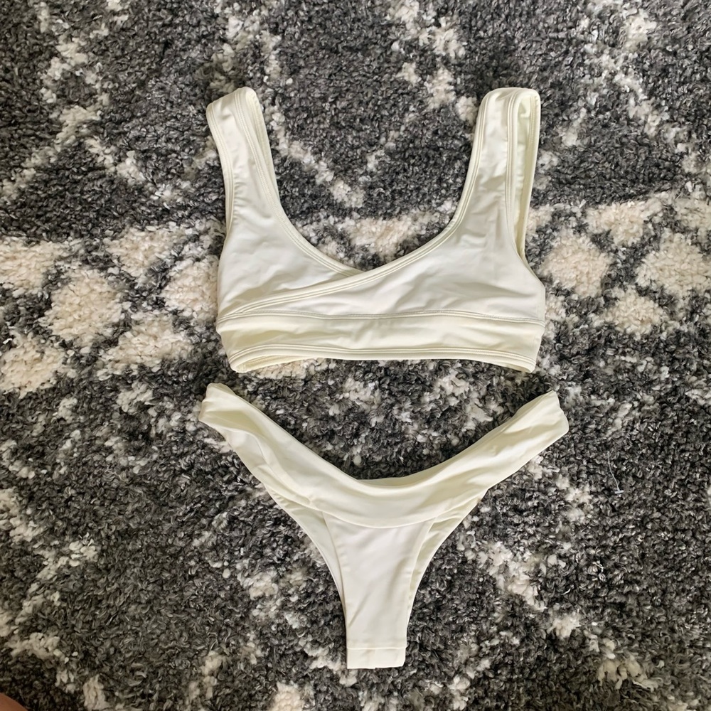 fae swim bikini set white